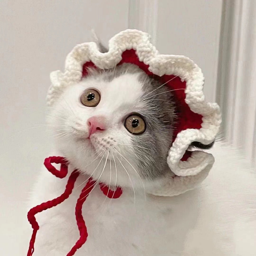 Cute Pet Woven Headwear for Cat and Small Animals