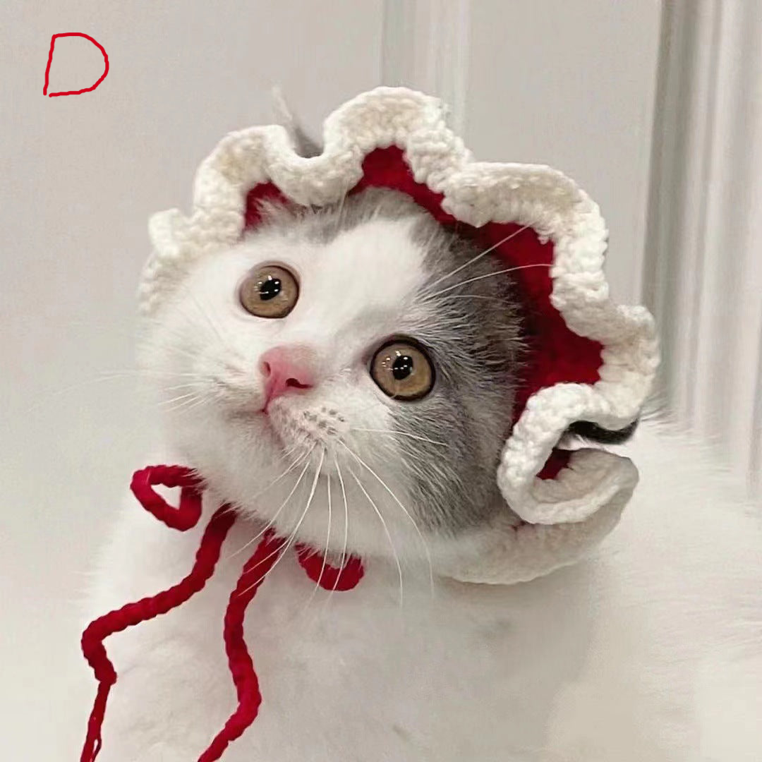 Cute Pet Woven Hat for Cat and Dog, Small Animals Headwear