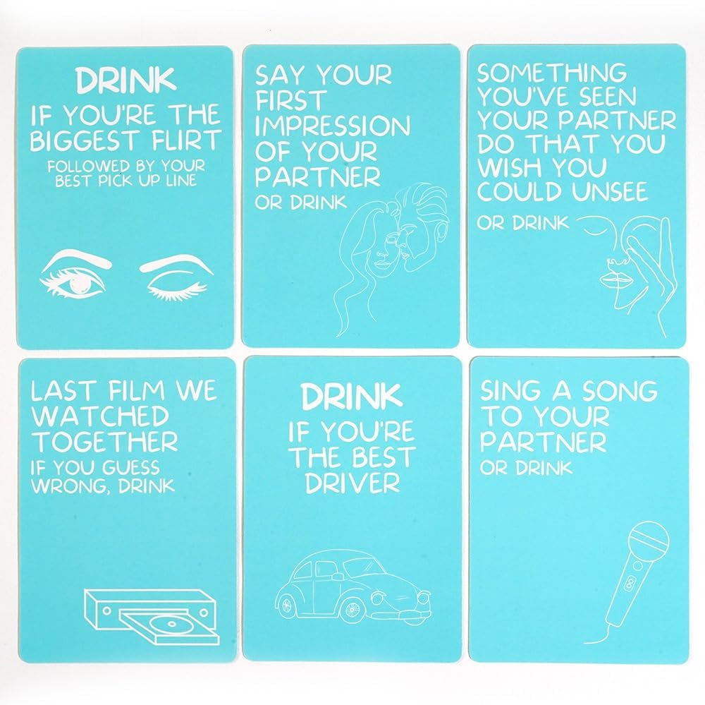 Sex Couples Drinking Game Cards for Adults - Excited & Exhausted