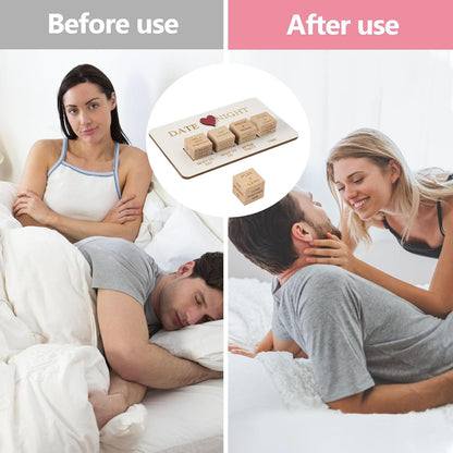 6pcs Cross-Border Hot-Selling Wooden Date Night Dice After Dark