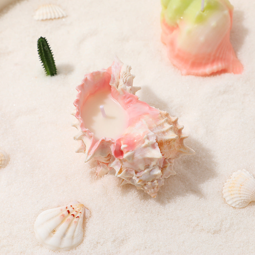 Conch Shell Scented Candle,Gift for Her,Mom Gifts,Sea Beach Party Supply,Handmade Scented Candle,Soy Wax Candle Gift,Birthday Party Favor Gift for Guest,Wedding Favor