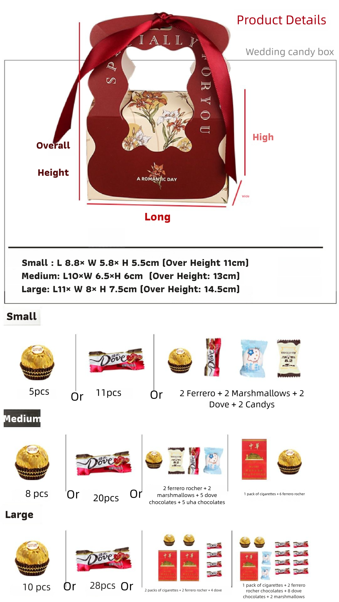 Wedding Party Favors Paper Candy Box