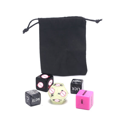 5pcs Love Sexy Erotic Adult Couple Game Dice Porno Adult Glow Sex Love Dice Sex Game