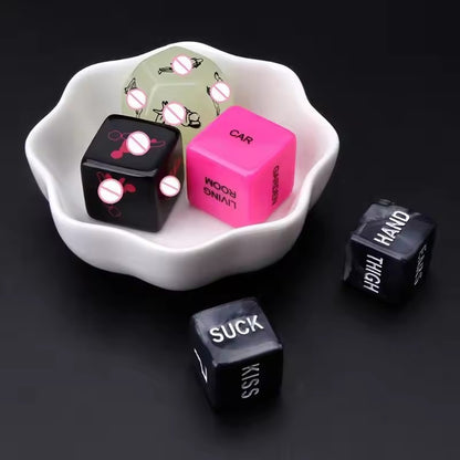 5pcs Love Sexy Erotic Adult Couple Game Dice Porno Adult Glow Sex Love Dice Sex Game