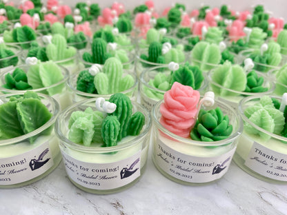 Bulk Succulent Candle Gift For Wedding/Surprise Gift Ideas for Her/Cactus Candle Gift for Guest/Party Favors
