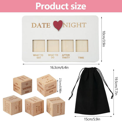 6pcs Cross-Border Hot-Selling Wooden Date Night Dice After Dark