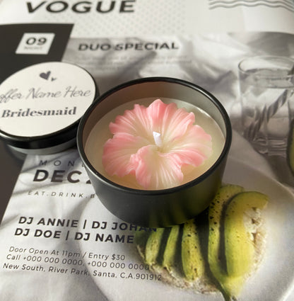 Custom Flower Tin Candle Gift For Wedding,Bridesmaid Gift Ideas,Bridal Shower Gift,Party Favors Tea Light Candle
