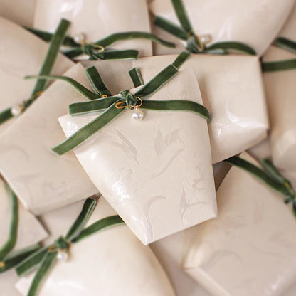 Wedding Party Favors Box with Ribbons and Beads